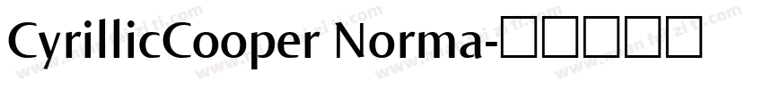 CyrillicCooper Norma字体转换